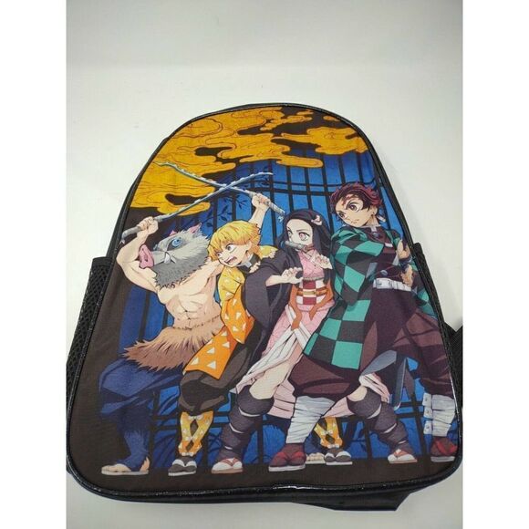 Demon Slayer Manga Backpack Four Characters on front ready for battle pockets - Picture 3 of 6